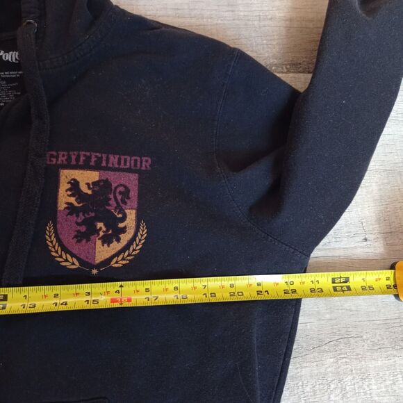 Harry Potter Gryffindor Black Full Zip Front Hoodie Jacket Size X-Large XL - Picture 4 of 7